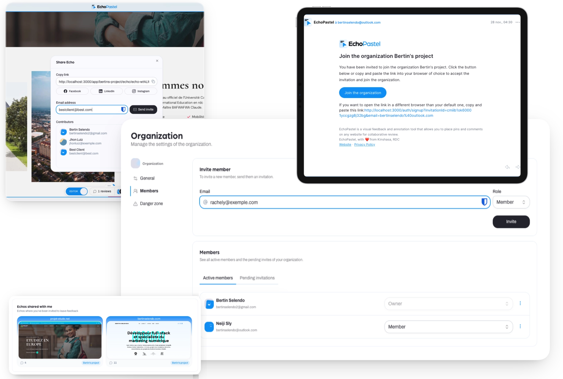 Vue de collaboration